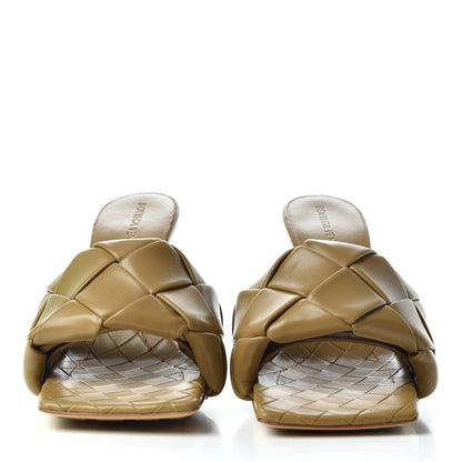 Bottega Veneta Nappa Maxi Intrecciato Lido 90mm Mule Sandals 38 Fudge 2 of 10