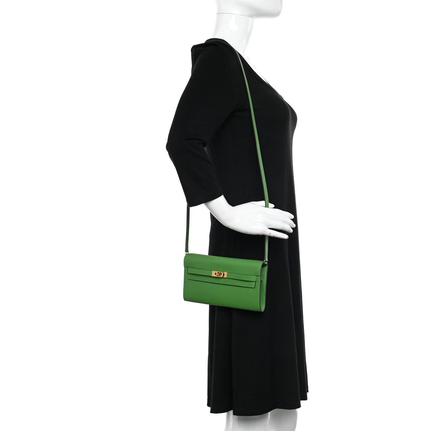 Hermes Epsom Kelly Wallet To Go Vert Yucca 3 of 7