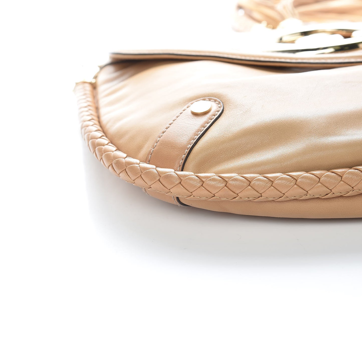 Calfskin Medium Britt Tassel Shoulder Bag Beige