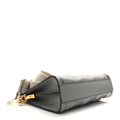 Gucci Calfskin GG Matelasse Small Slim Chain Shoulder Bag Dusty Grey Natural 4 of 9