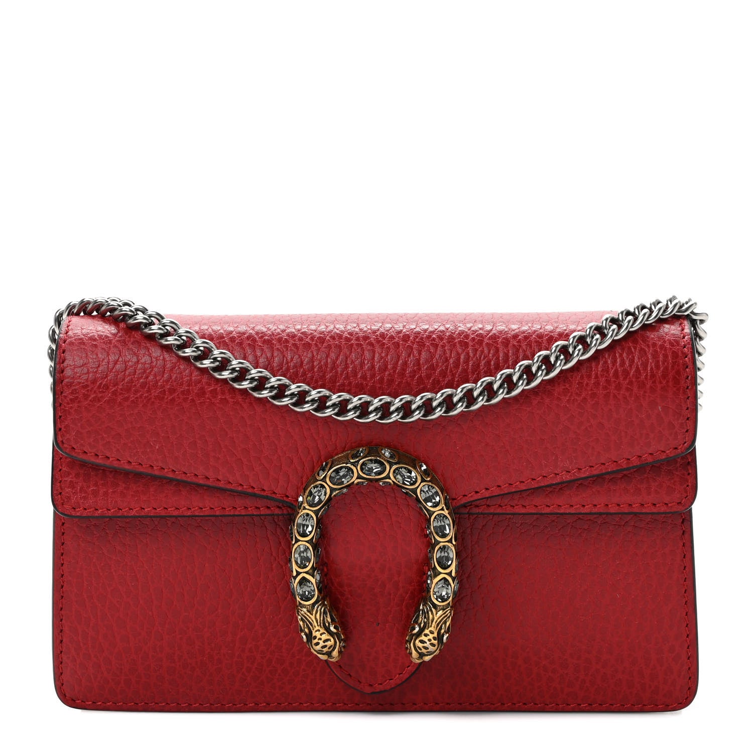Gucci Calfskin Super Mini Dionysus Shoulder Bag Hibiscus Red 1 of 10