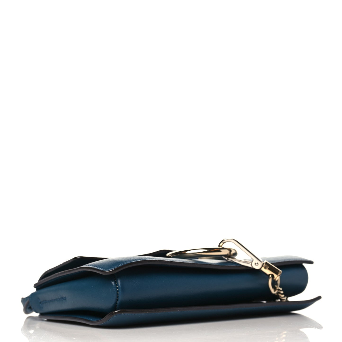 Suede Calfskin Small Faye Shoulder Bag Majolica Blue