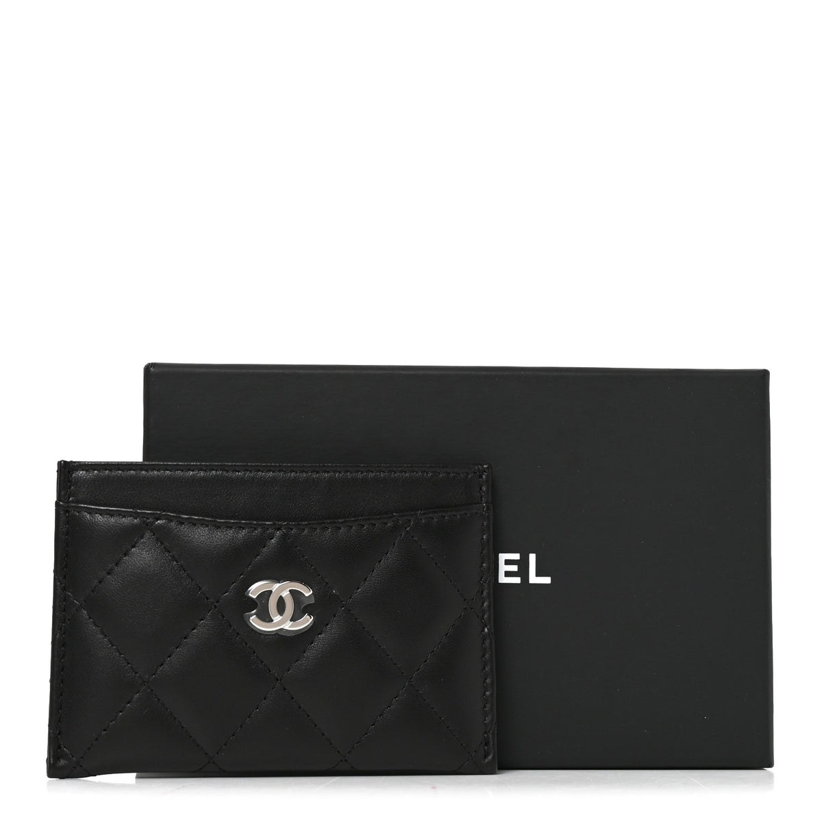 Chanel Lambskin Quilted Card Holder Black 9 of 9