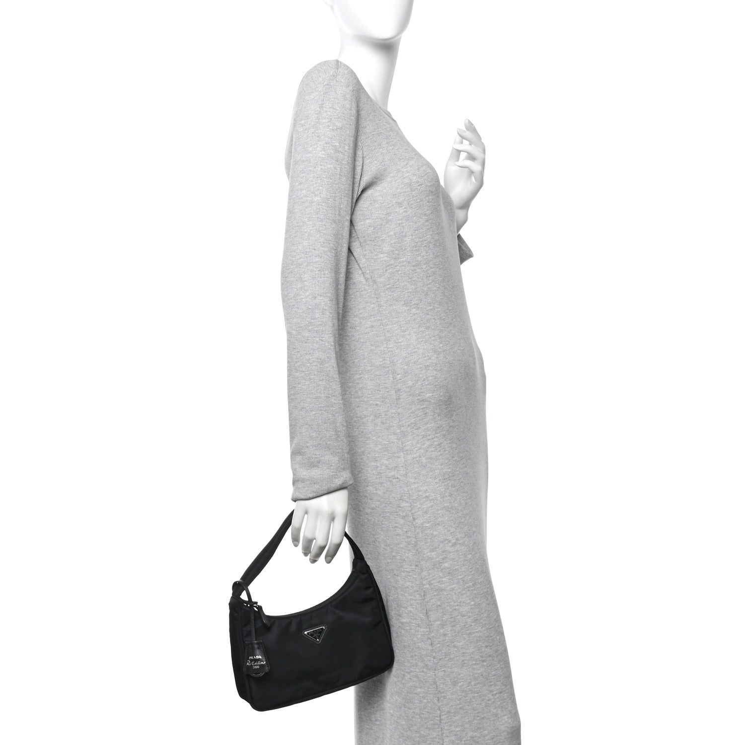Prada Tessuto Nylon Mini Re-Edition 2000 Bag Black 2 of 9