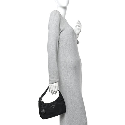 Prada Tessuto Nylon Mini Re-Edition 2000 Bag Black 2 of 9