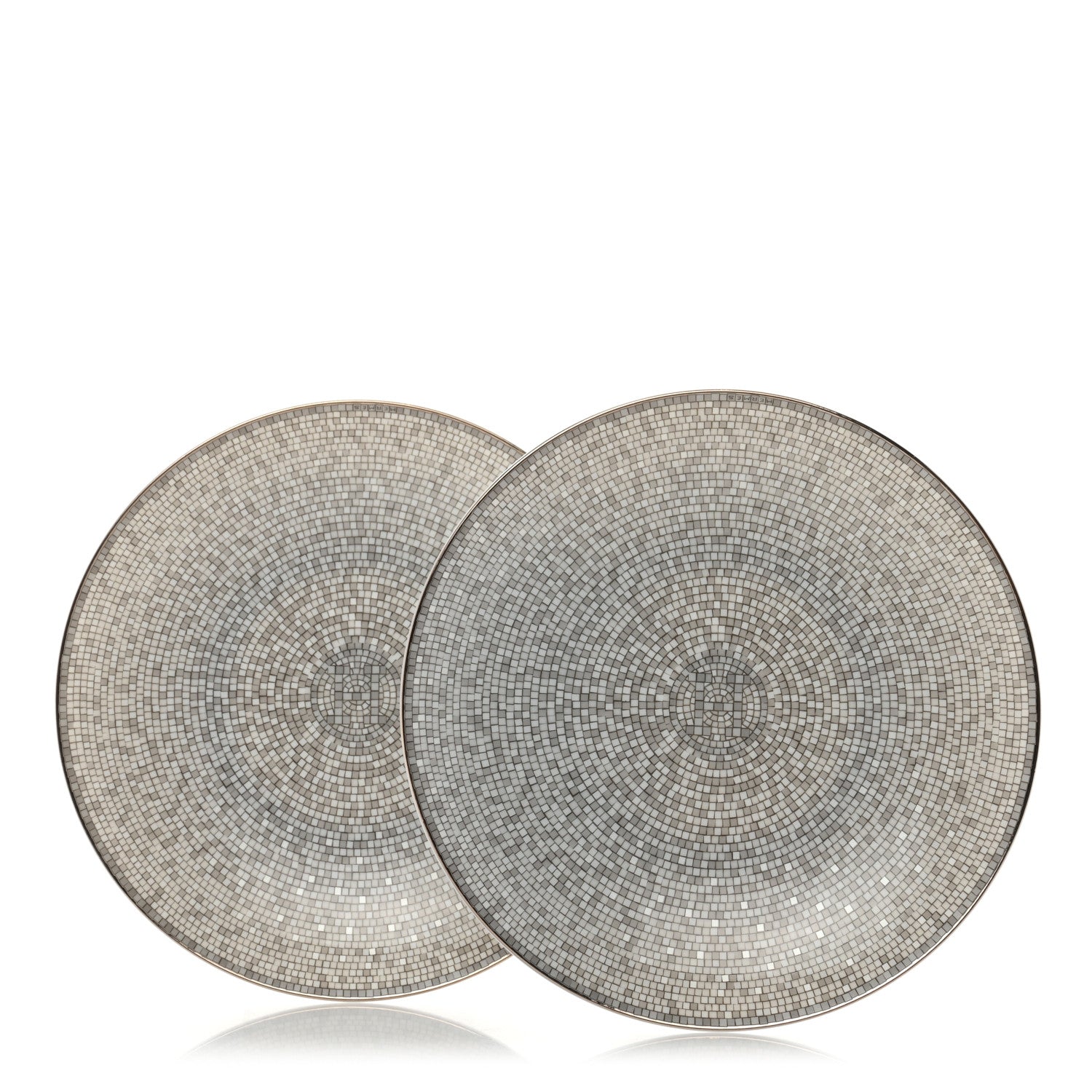 Hermes Porcelain Mosaique Au 24 Bread And Butter Plate Set of 2 1 of 6