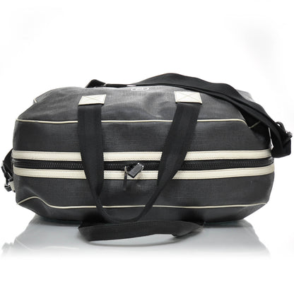 Gucci Coated Canvas Trademark Logo Duffle Bag Black 5 of 9