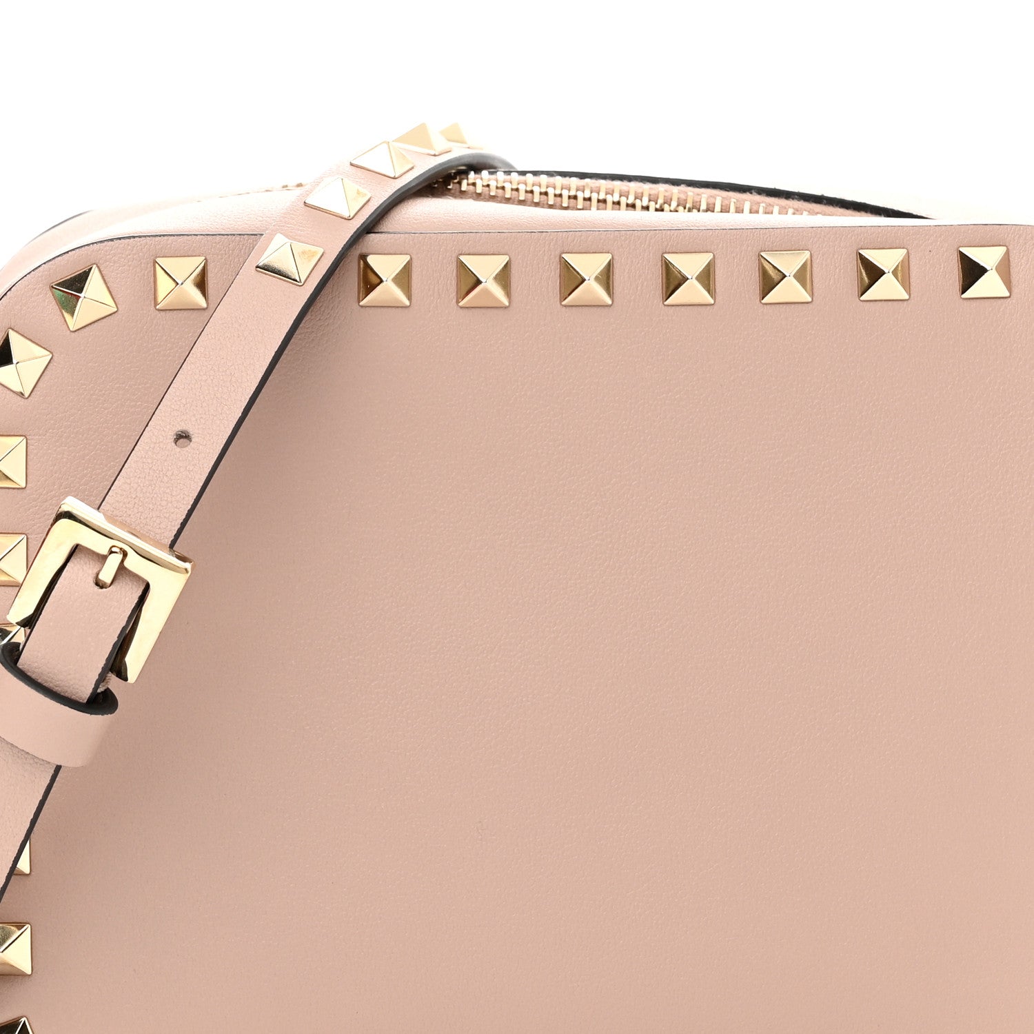 Valentino Garavani Calfskin Rockstud Camera Crossbody Bag Poudre 6 of 8