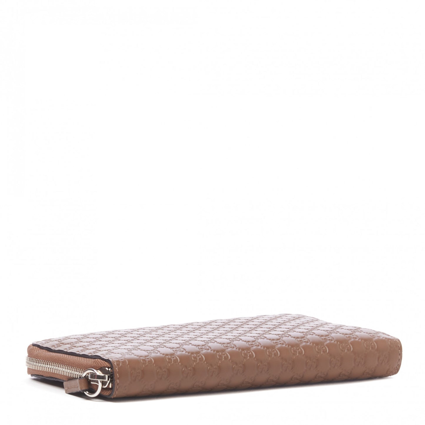 Microguccissima Large Zip Around Organizer Wallet Acero