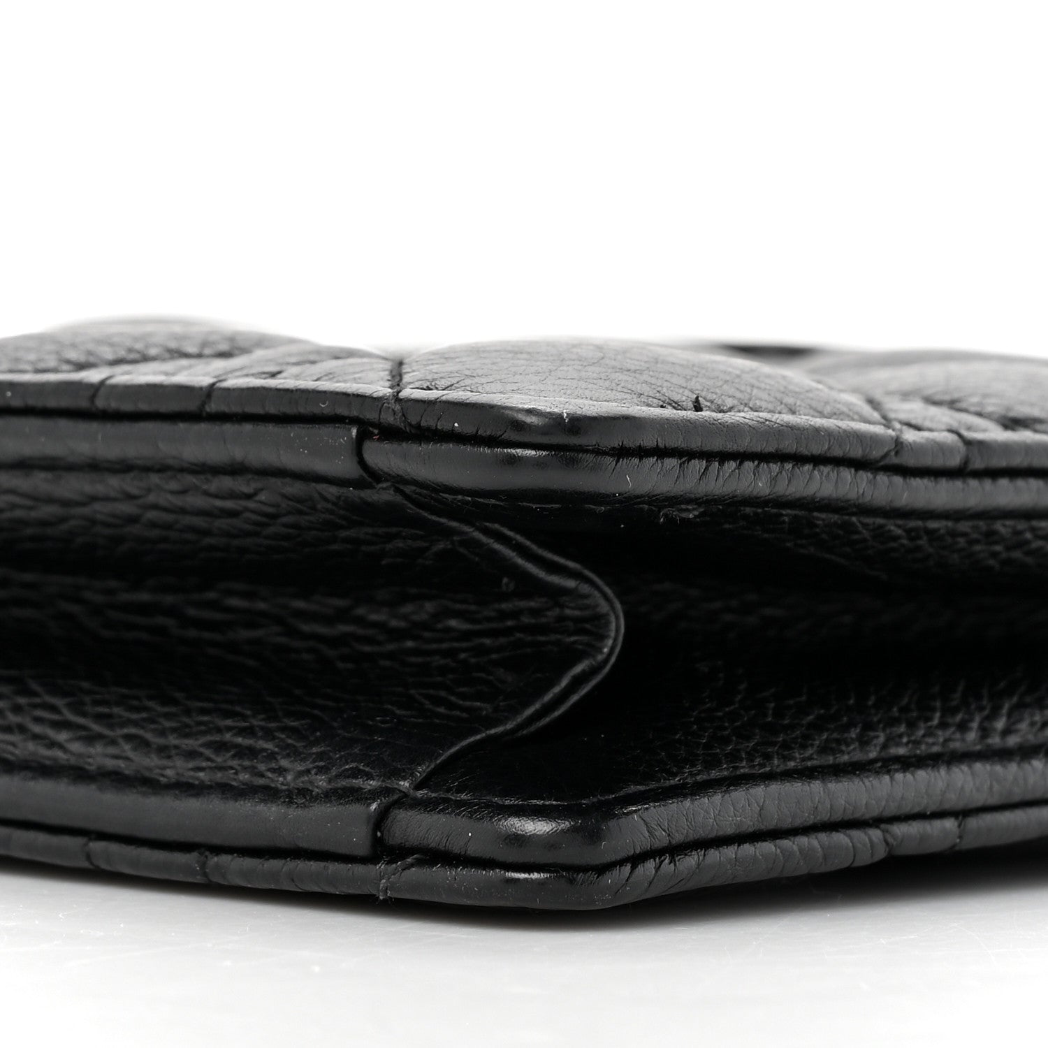 Christian Dior Calfskin Cannage Caro Zipped Pouch With Chain Black 8 of 11