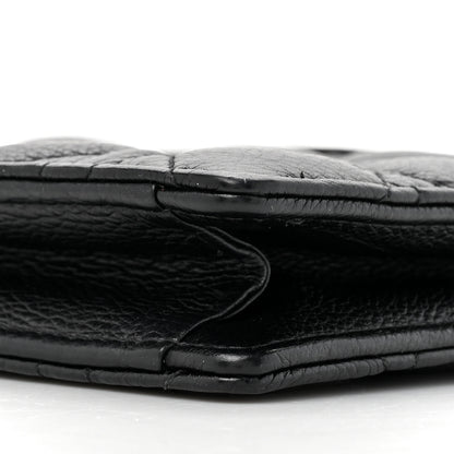 Christian Dior Calfskin Cannage Caro Zipped Pouch With Chain Black 8 of 11