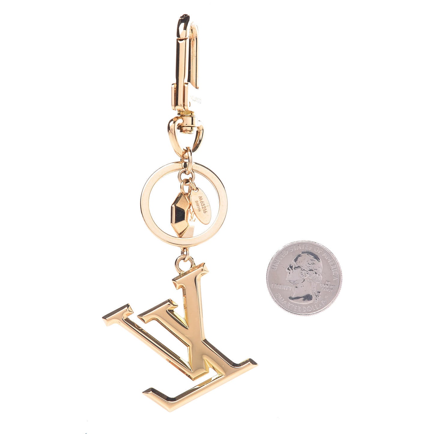 LV Facettes Bag Charm Key Holder Gold