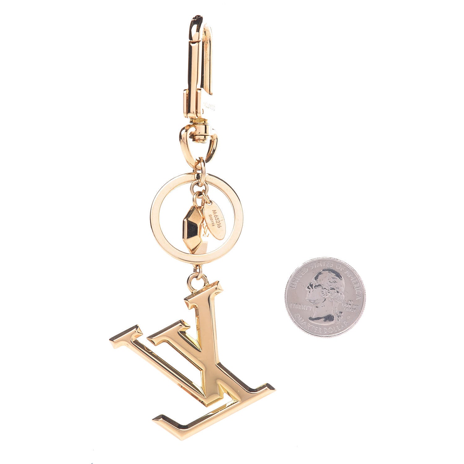 Louis Vuitton LV Facettes Bag Charm Key Holder Gold 2 of 3
