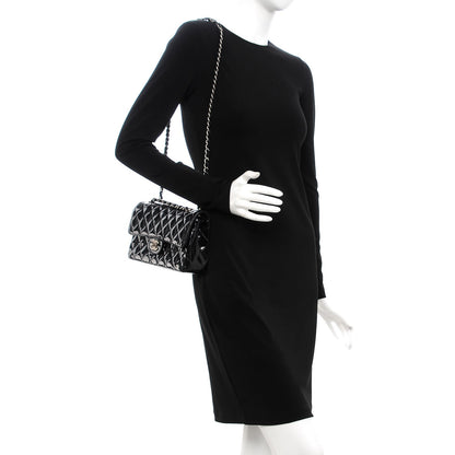 Chanel Patent Quilted Small Double Flap Black 2 of 11