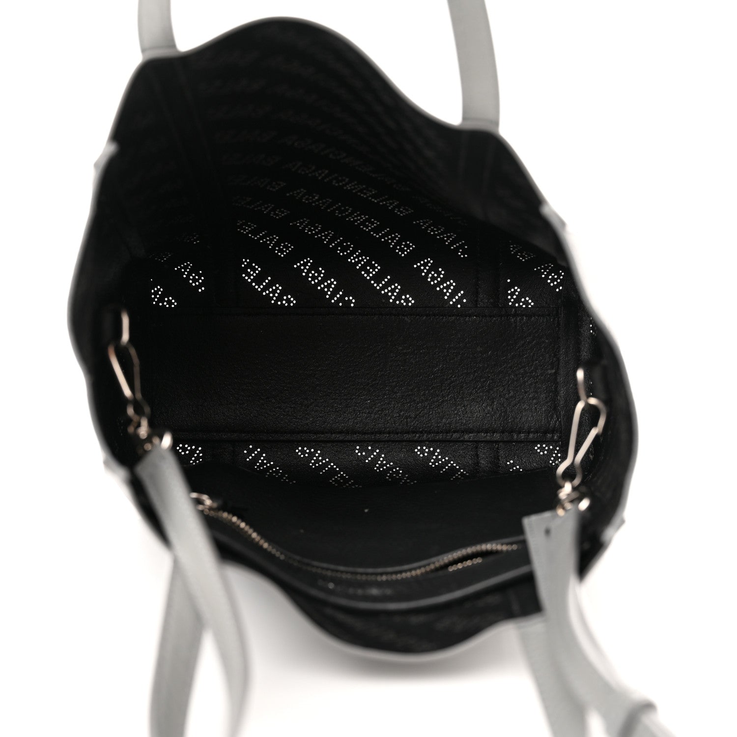 Balenciaga Smooth Calfskin Logo Perforated XXS Everyday Tote Gris Cendre 5 of 10