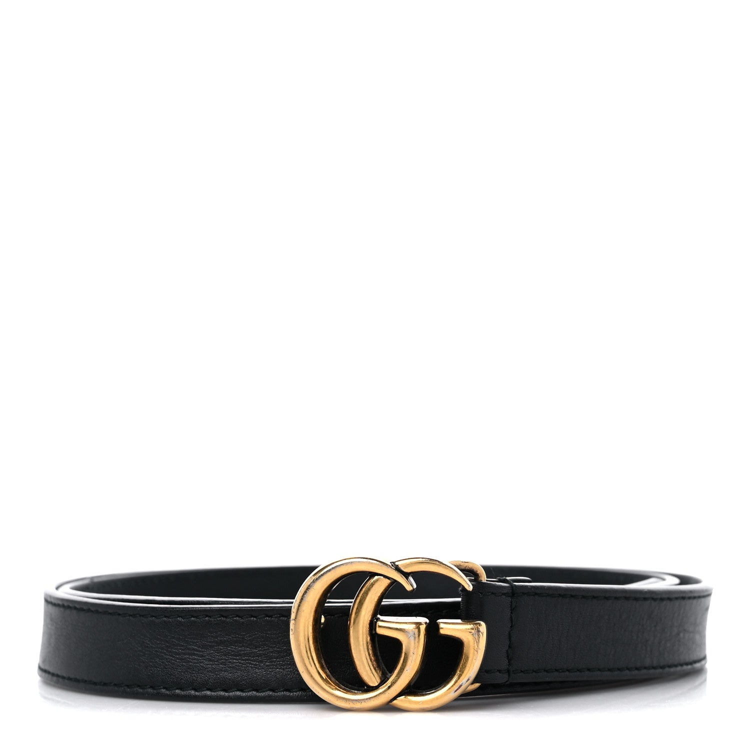 Gucci Calfskin Double G 20mm Belt 90 36 Black 1 of 6