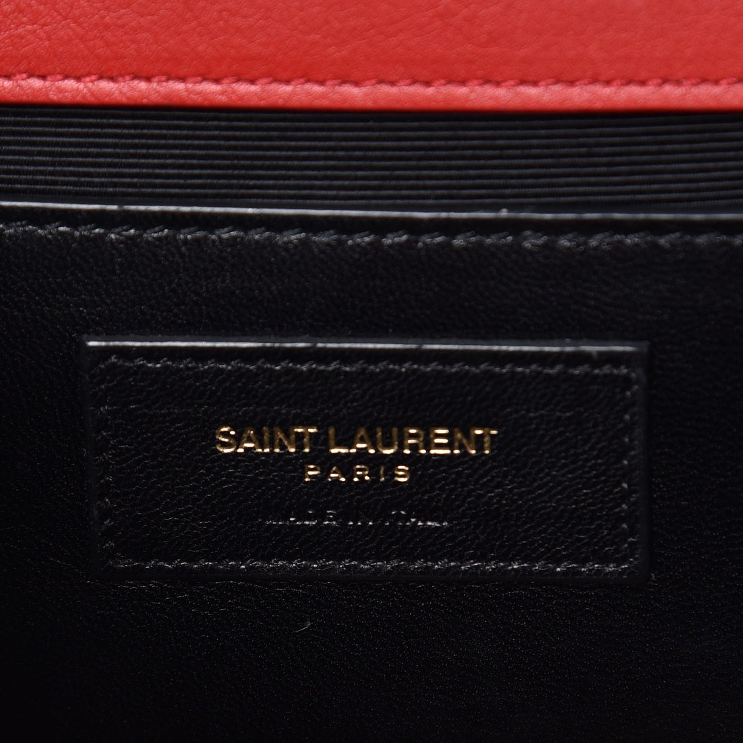 Calfskin Studded Medium Monogram Satchel Red