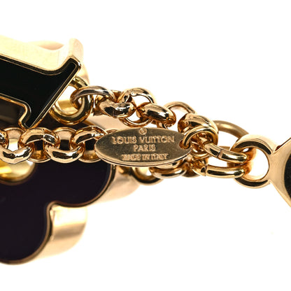 Louis Vuitton Metal Enamel Fleur De Monogram Bag Charm Dore 4 of 4