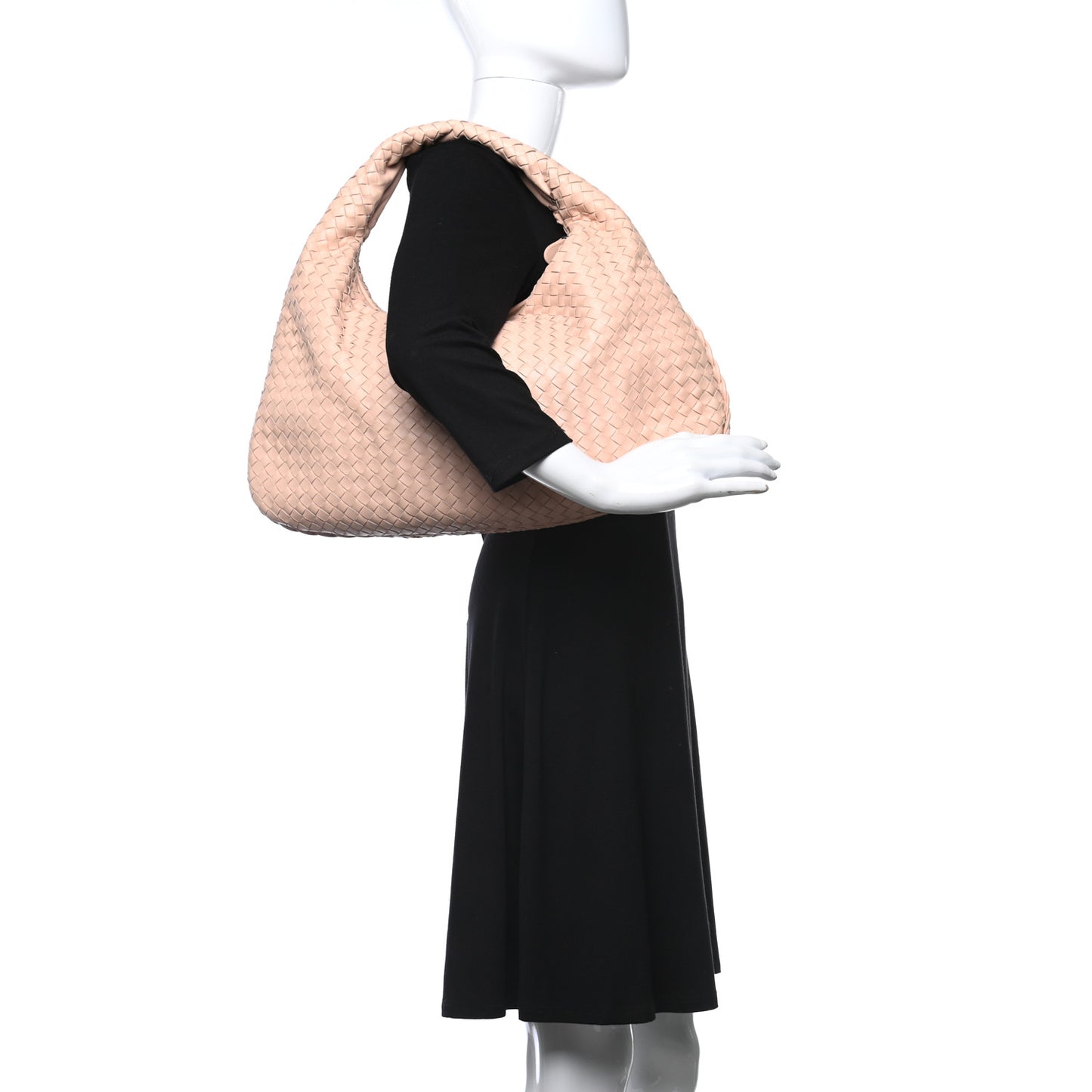 Nappa Intrecciato Large Veneta Hobo Flamingo