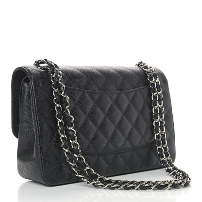 Chanel Caviar Quilted Jumbo Double Flap Black 2 of 11