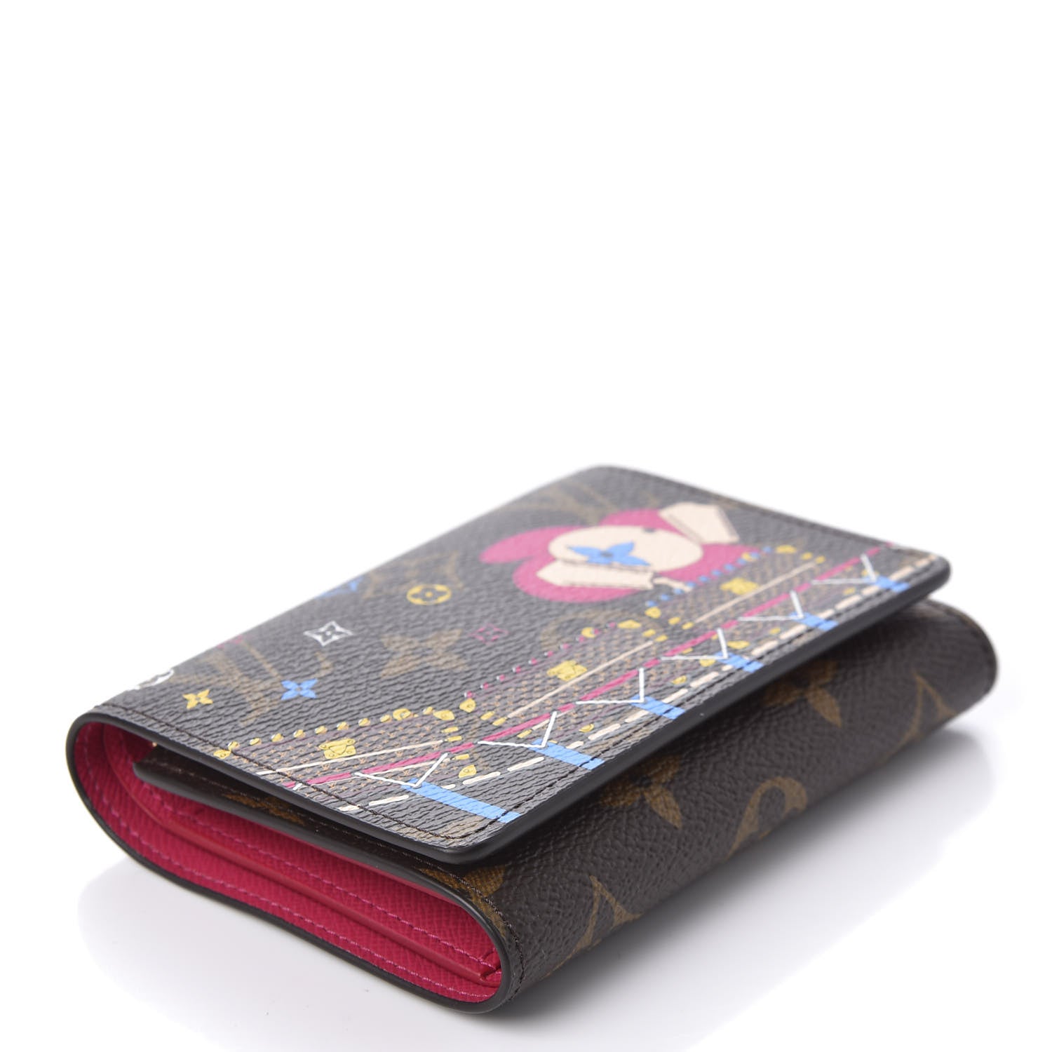 Louis Vuitton Monogram 2020 Christmas Animation Roller Coaster Victorine Wallet Pivoine 4 of 9