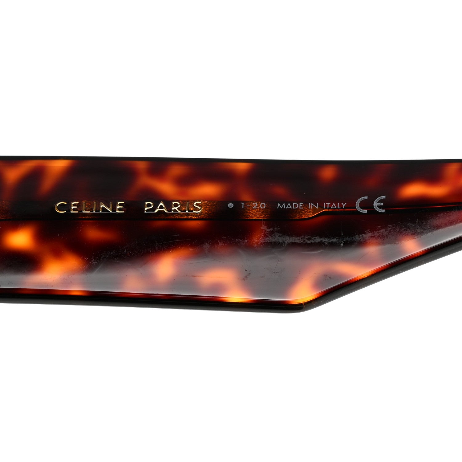 Celine Acetate Flat Top Rectangular Sunglasses CL400921 Dark Havana 6 of 7