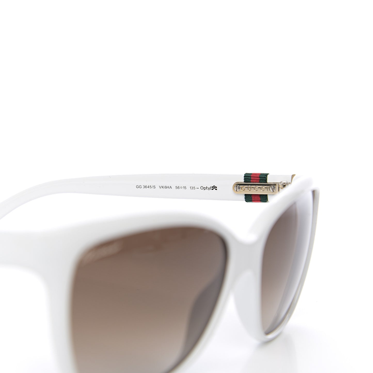 Round Frame Web Sunglasses GG3645S White
