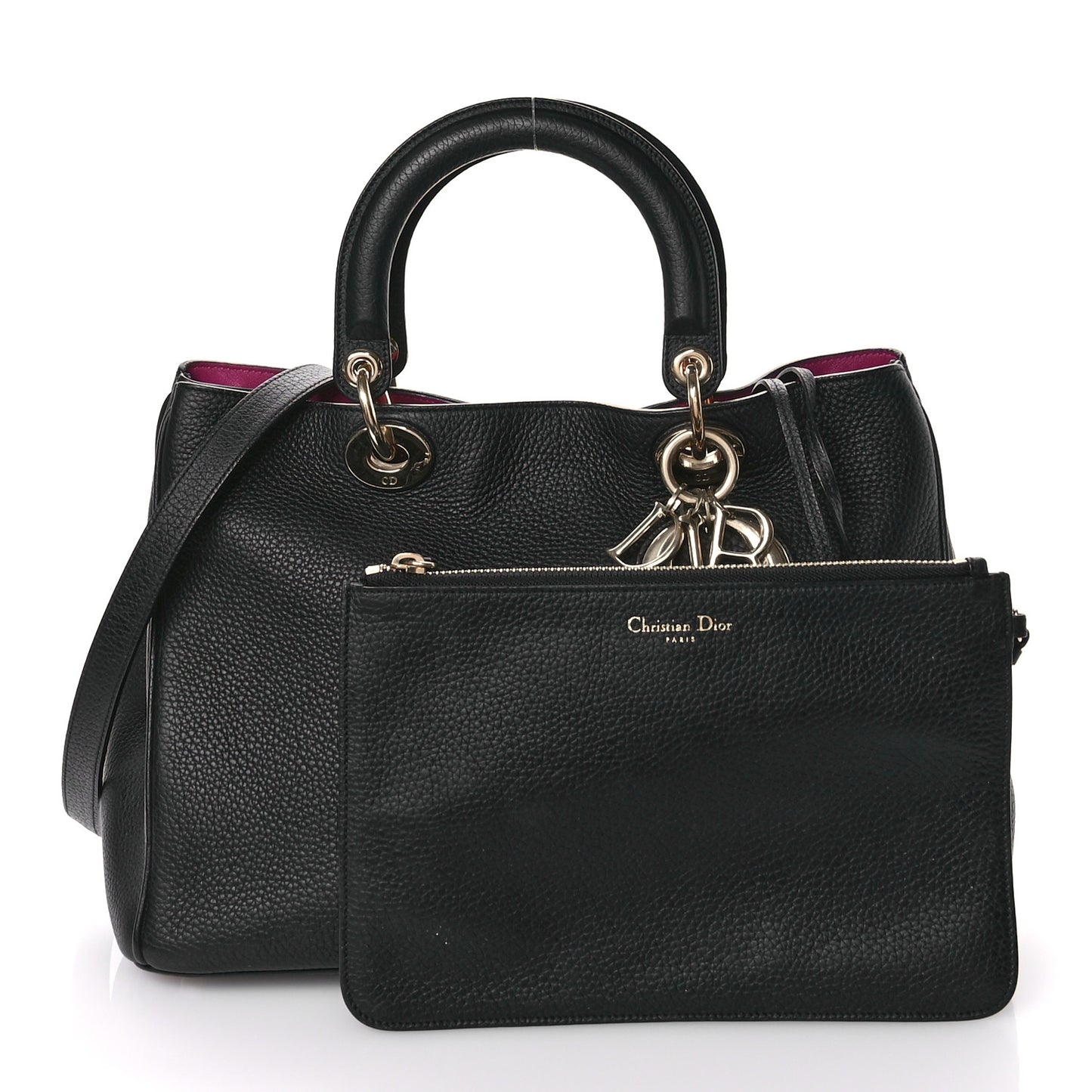 Bullcalf Medium Diorissimo Tote Black Rose Indien