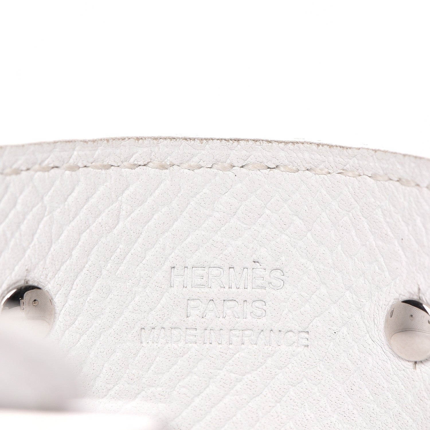 Hermes Epsom Chaine D'Ancre Bracelet M White 4 of 6