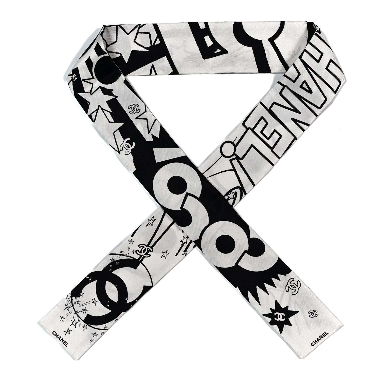 Silk CC Comics Slim Bandeau White Black