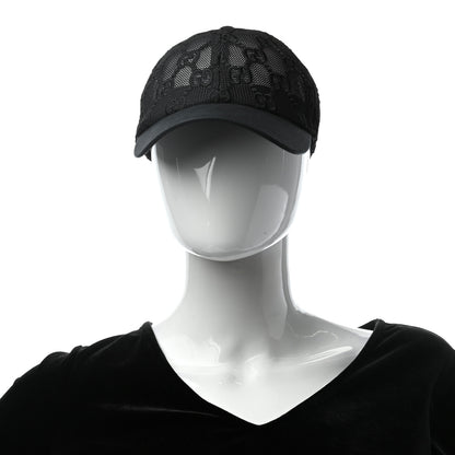 Gucci GG Net Embroidered Baseball Hat M Black 2 of 8