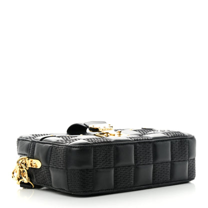 Louis Vuitton Lambskin Damier Quilt Troca MM Black 4 of 13