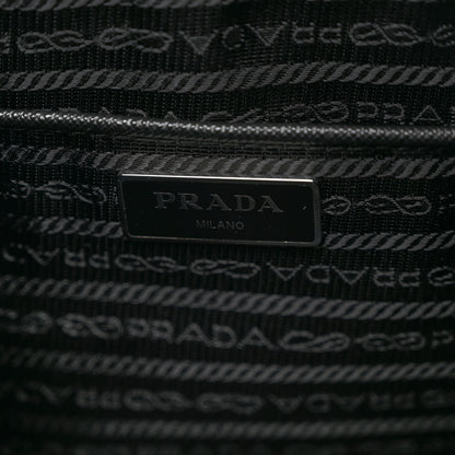 Prada Re-Nylon Vela Saffiano Pocket Double Zip Messenger Bag Black 6 of 9