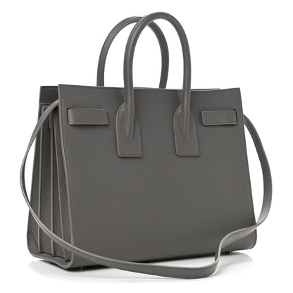 Saint Laurent Grained Calfskin Small Sac De Jour Fog 2 of 7