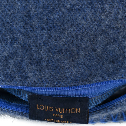 Louis Vuitton Wool Cashmere Cushion Pillow Blue Gray 3 of 3