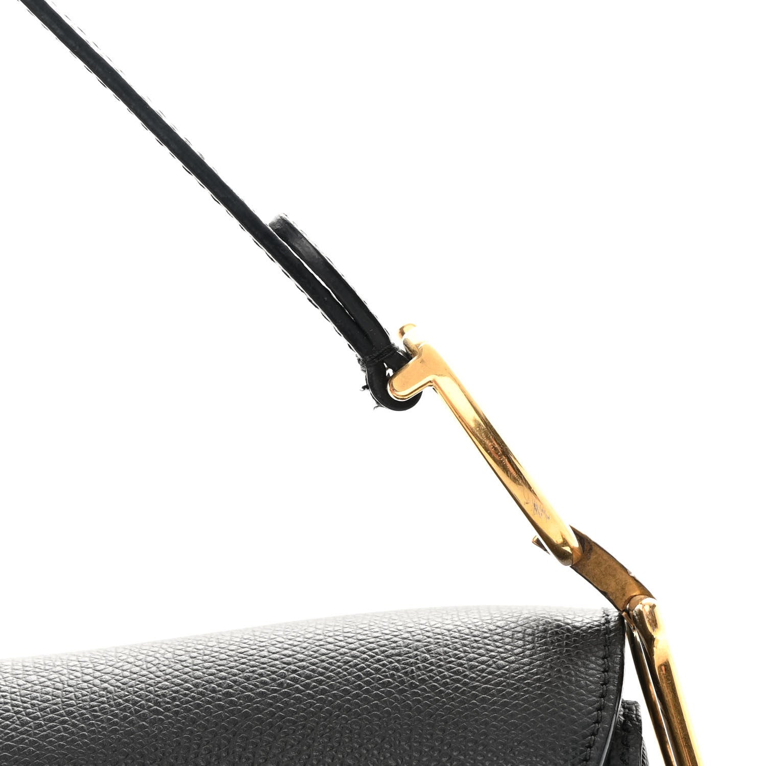 Christian Dior Grained Calfskin Saddle Bag Black 13 of 14