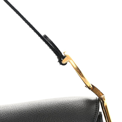 Christian Dior Grained Calfskin Saddle Bag Black 13 of 14