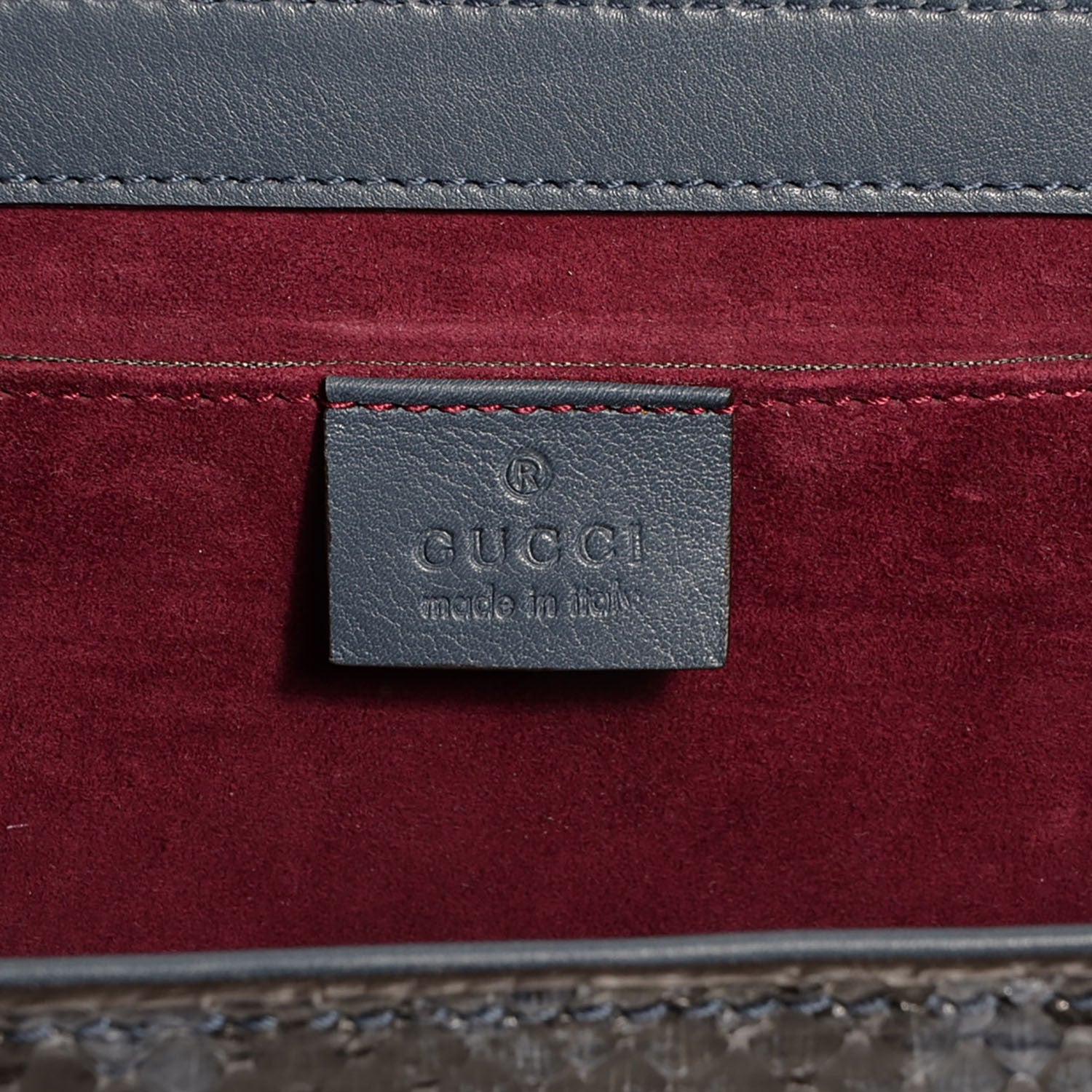 Gucci Python Lady Lock Clutch Blue 7 of 10