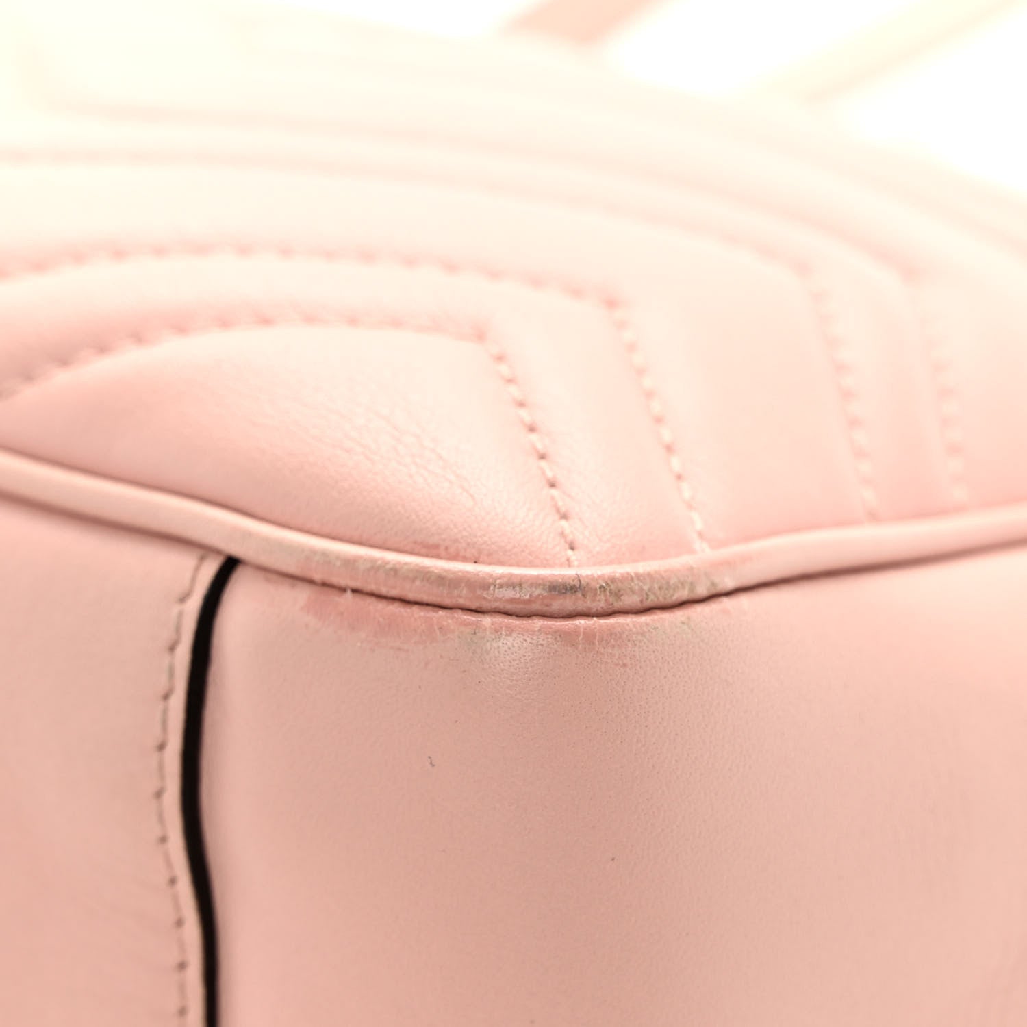 Gucci Calfskin Matelasse Medium GG Marmont Open Top Shoulder Bag Perfect Pink 15 of 16