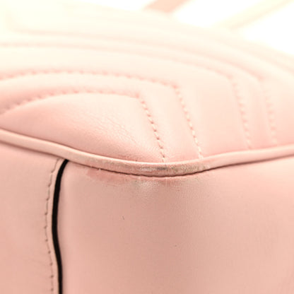 Gucci Calfskin Matelasse Medium GG Marmont Open Top Shoulder Bag Perfect Pink 15 of 16