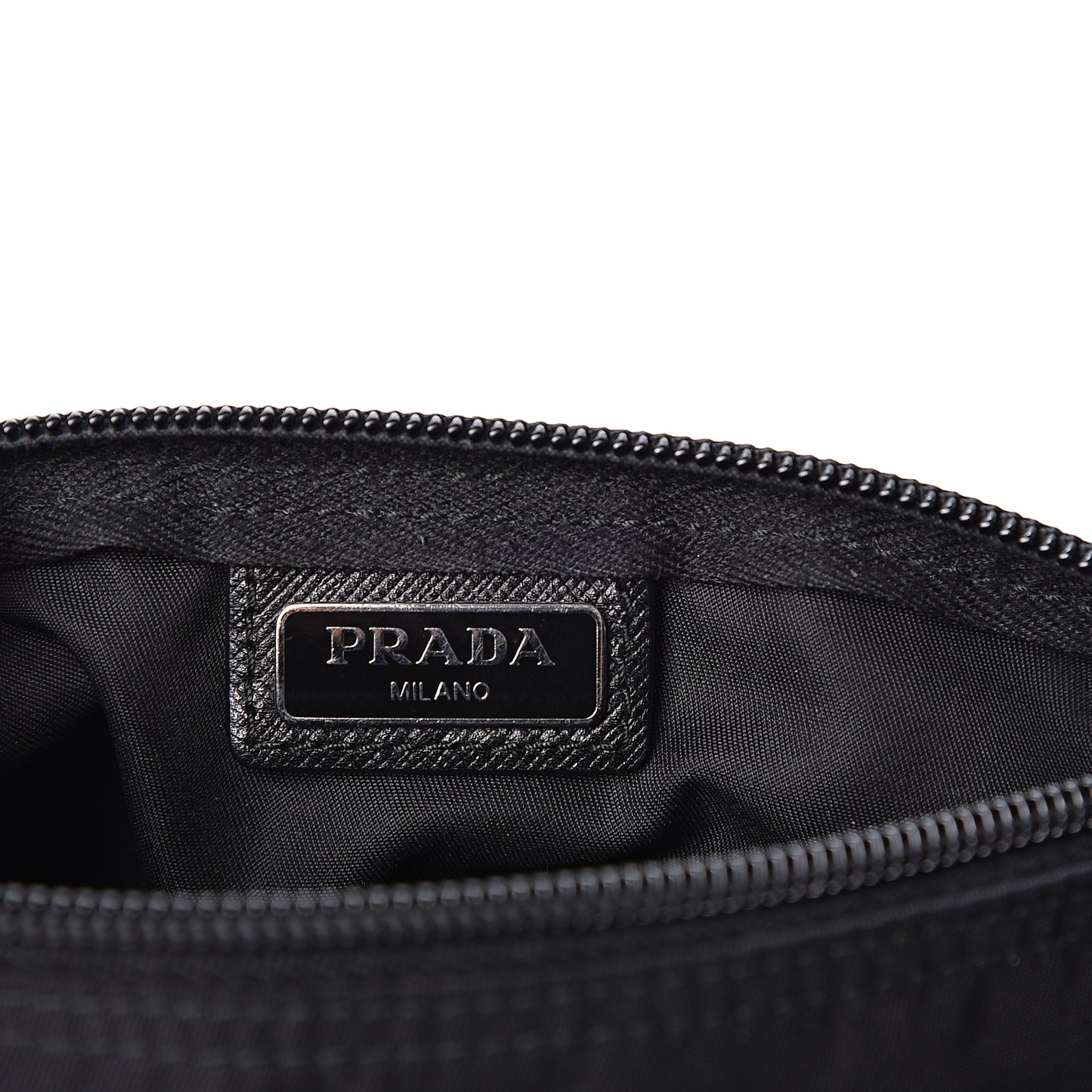 Nylon Tessuto Cosmetic Pouch Black