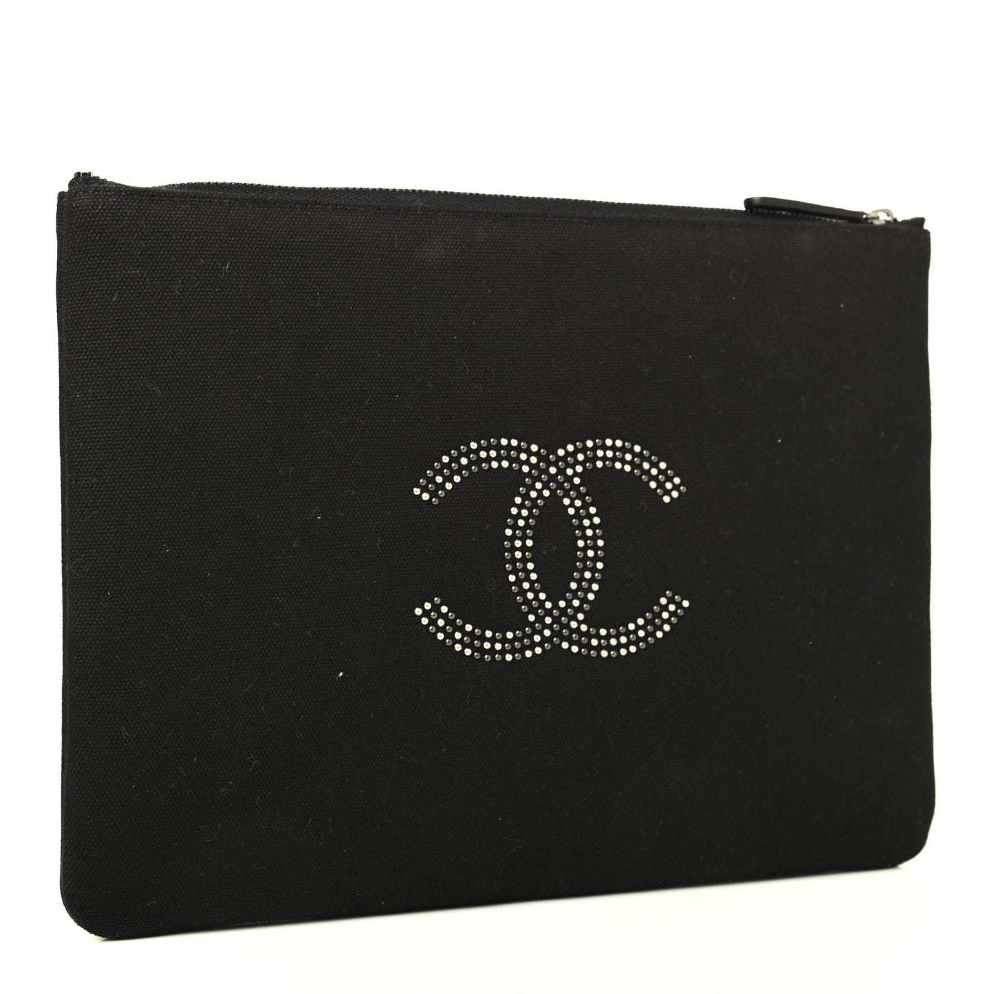 Canvas Studded CC Medium Cosmetic Pouch Black