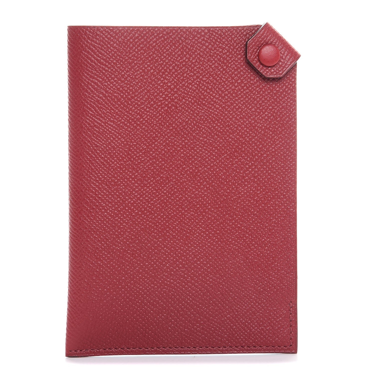 Hermes Epsom Tarmac PM Passport Holder Rouge Grenat 1 of 6