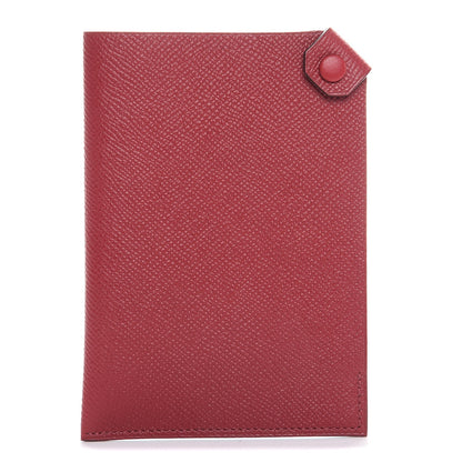 Hermes Epsom Tarmac PM Passport Holder Rouge Grenat 1 of 6
