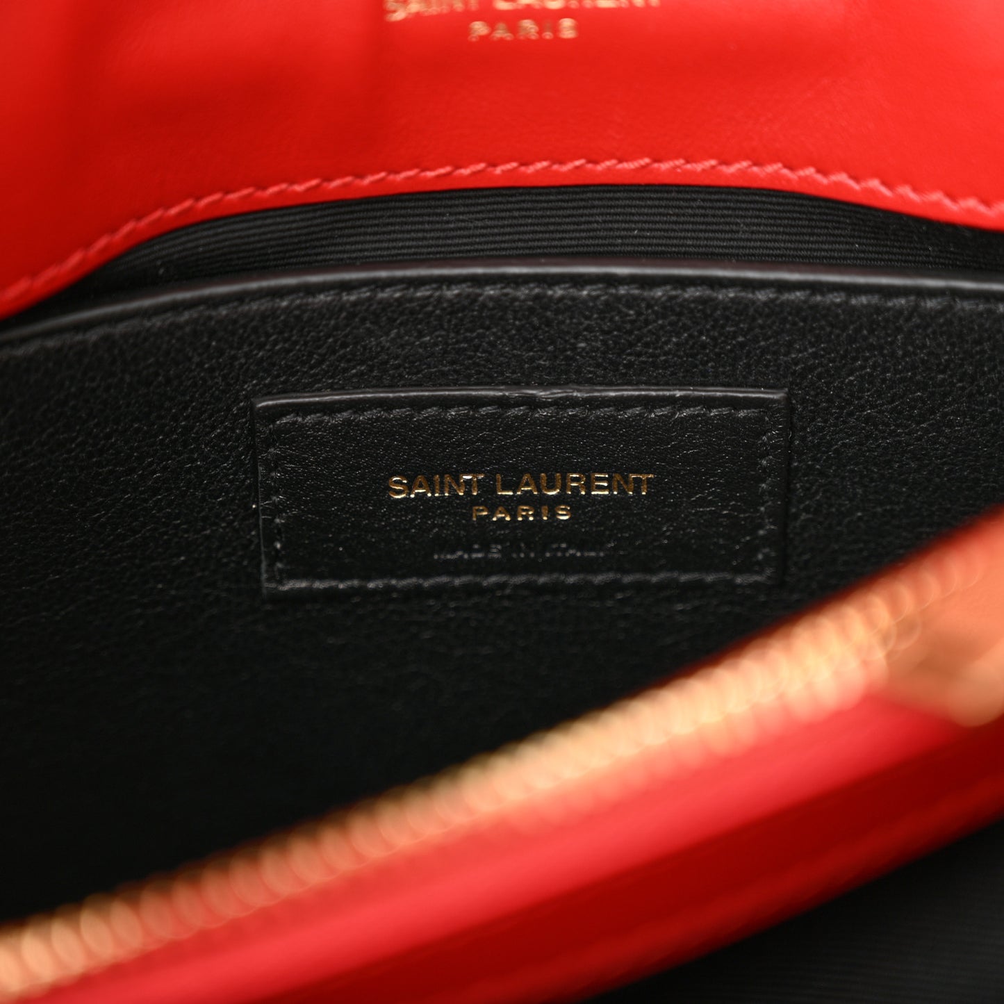 Calfskin Y Quilted Monogram Small Loulou Chain Satchel Red