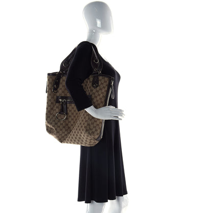 Gucci Monogram Large Icon Bit Tote Dark Brown 2 of 14