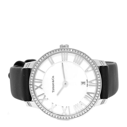 Tiffany Stainless Steel Satin Diamond Bezel 31mm Atlas 2-Hand Quartz Watch 2 of 5