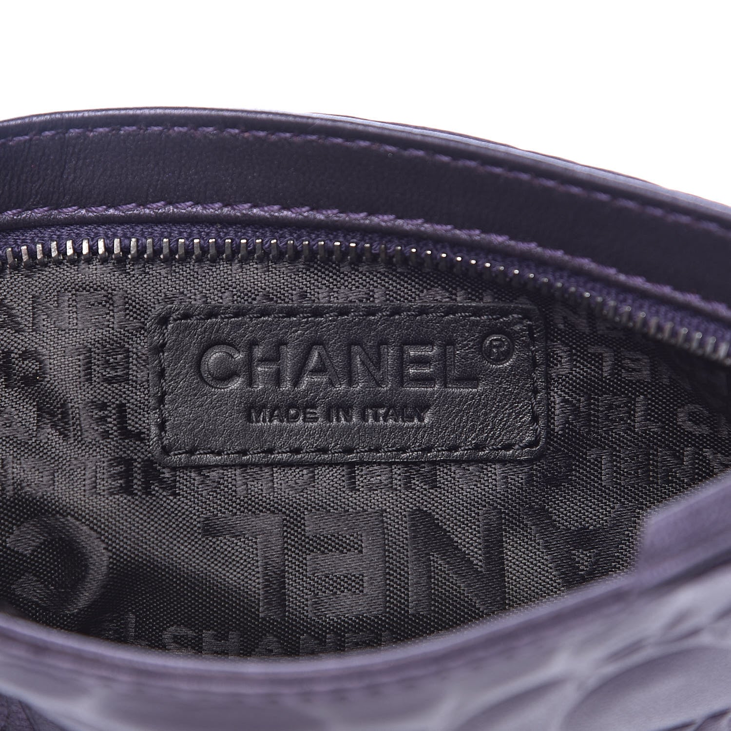 Chanel Lambskin Camellia Evening Bag Purple 6 of 7