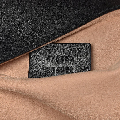 Gucci Calfskin Matelasse Pearly GG Marmont Chain Belt Bag Black 7 of 13