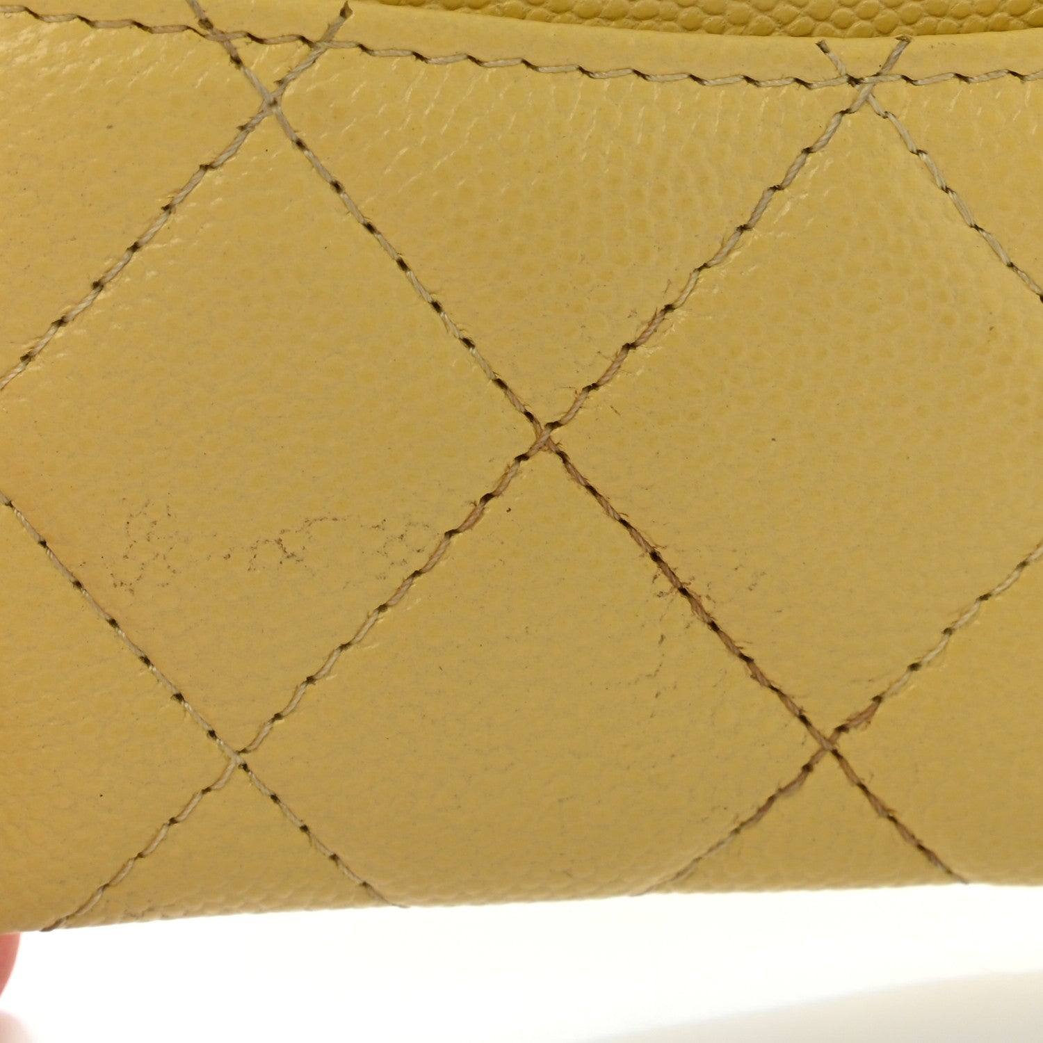 Chanel Caviar Quilted Card Holder Yellow 13 of 15